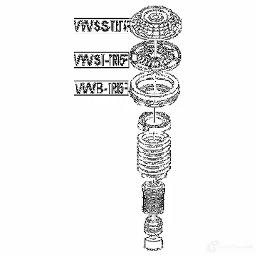 Тарелка пружины FEBEST X5KG 3C vwsitrt5f 1436948223 изображение 1