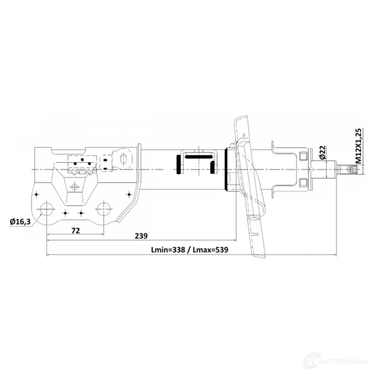 Амортизатор FEBEST 1440024033 6A4Y0Z A 05110-001FR изображение 1