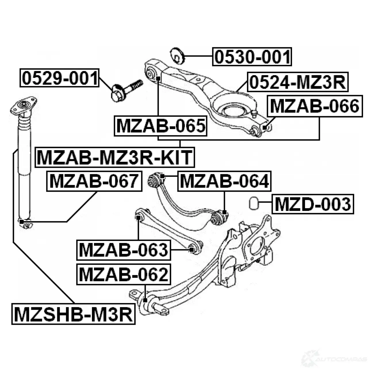 Пыльник амортизатора FEBEST mzshbm3r 3828049 7ZU OJNT 4056111078182 изображение 1