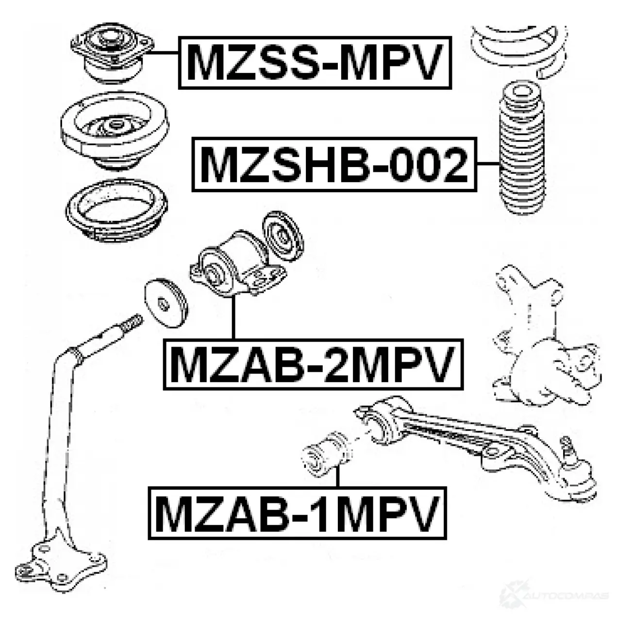Пыльник амортизатора FEBEST mzshb002 2CK RRB 1423716127 4056111020280 изображение 1