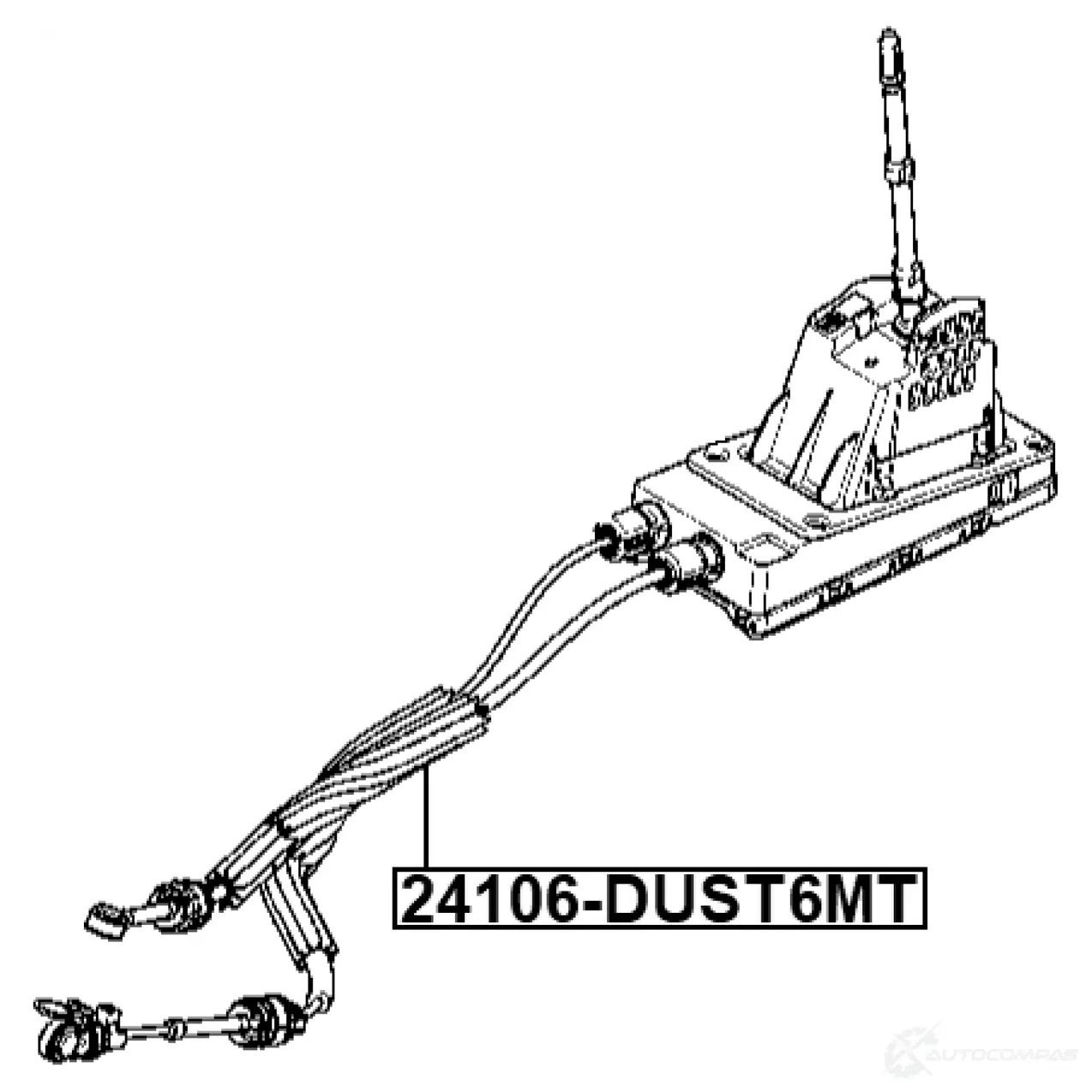 Трос, механическая коробка передач FEBEST 24106-DUST6MT 1440023339 AT 55NQK изображение 1