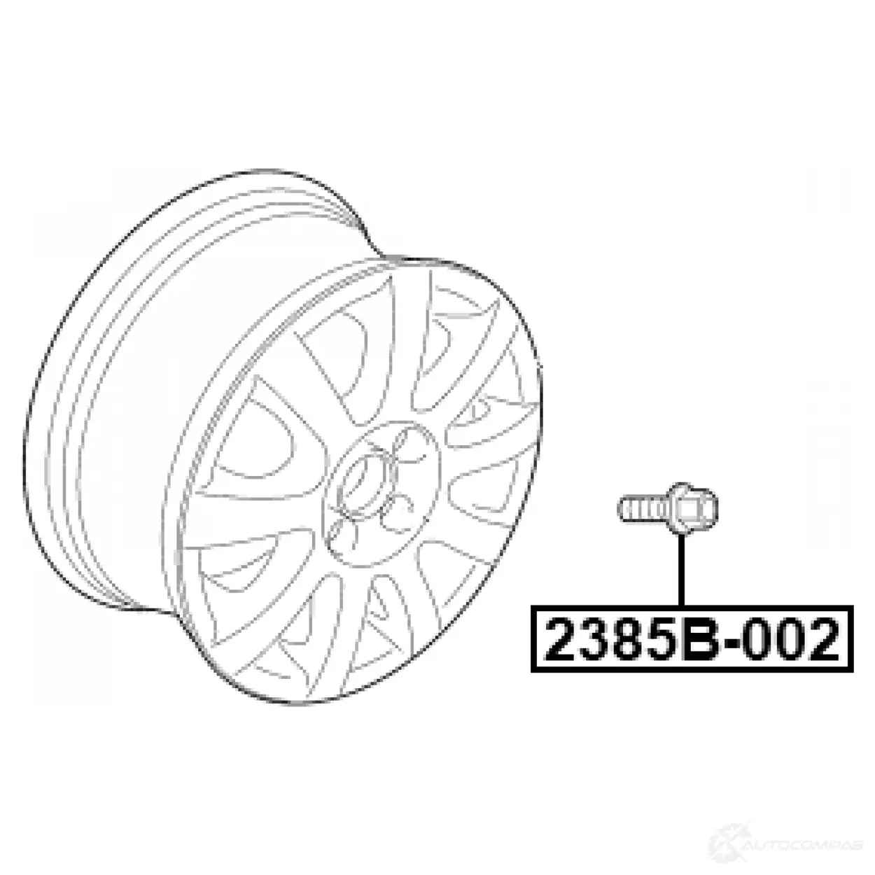 Шпилька колеса FEBEST 1440023325 2385B-002 B KG71EF изображение 1