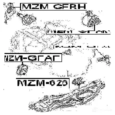 Подушка двигателя, опора FEBEST R GKI7QR mzmgfarr 3827961 4056111020303 изображение 1