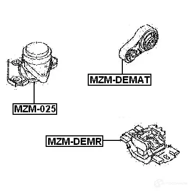 Подушка двигателя, опора FEBEST V2 KBRU mzmdemat 4056111011585 3827950 изображение 1