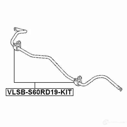 Втулка стабилизатора FEBEST KMHX 4 4056111126586 1424709666 vlsbs60rd19kit изображение 1