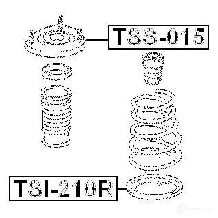 Тарелка пружины FEBEST tsi210r 3830361 DS 6ZE 4056111016382 изображение 1