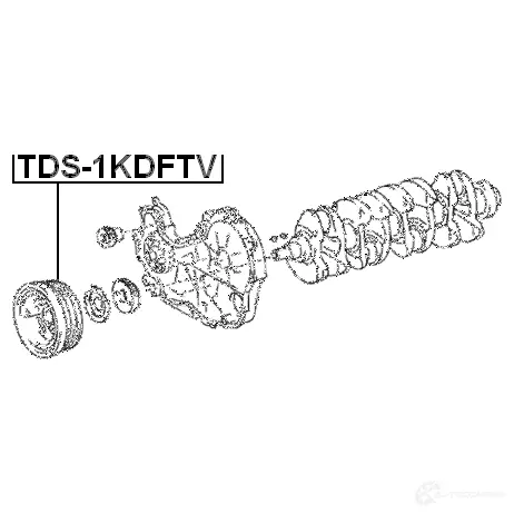 Шкив коленвала FEBEST 4056111092454 8Z2I 9 tds1kdftv 3829769 изображение 1