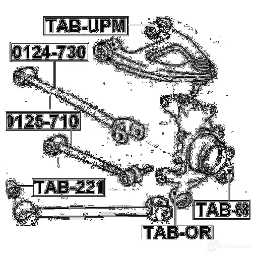 Подвеска, рычаг независимой подвески колеса FEBEST TAB-168 1440024860 CHO Z34 изображение 1