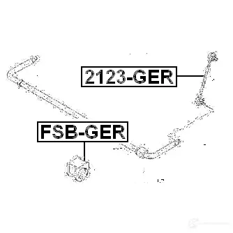 Стойка стабилизатора, тяга FEBEST ZX9 NZ 2123ger 3824820 4056111053875 изображение 1