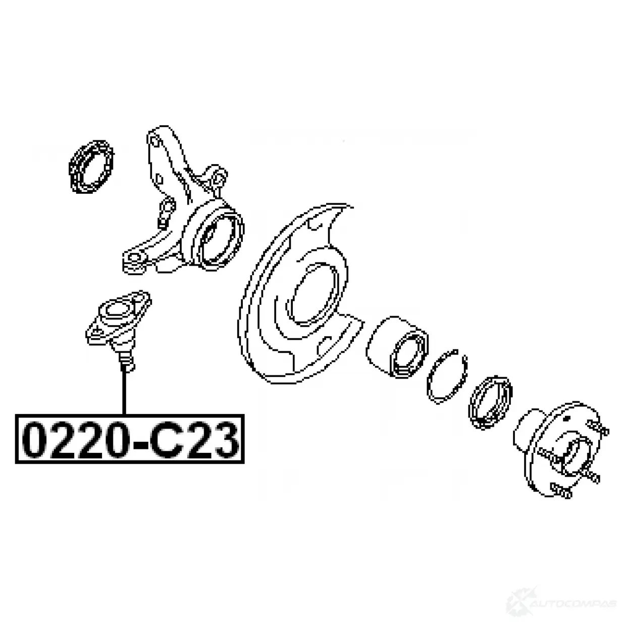 Шаровая опора FEBEST 4056111020754 0220c23 GJ O5B 3822082 изображение 1