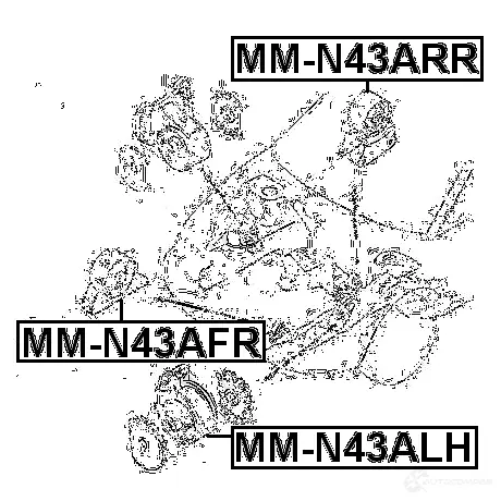 Подушка двигателя, опора FEBEST mmn43alh T06 BM 3827514 4056111018751 изображение 1