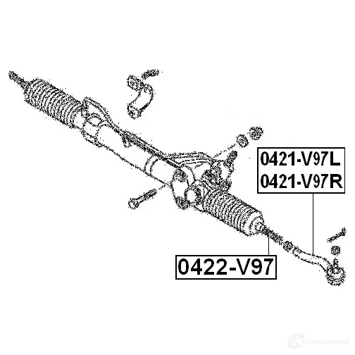 Рулевой наконечник FEBEST 4056111039923 A1WU 4I 0421v97l 3823110 изображение 1