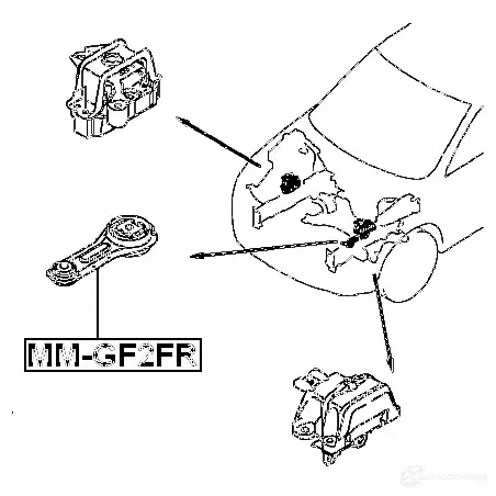 Подушка двигателя, опора FEBEST mmgf2fr 3827499 4056111110929 DCVYPY 4 изображение 1