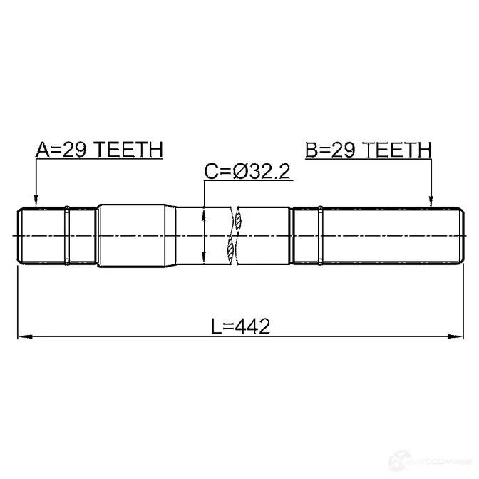 Приводной вал FEBEST 4056111113425 3824592 2012grchrh C Z0F1 изображение 1