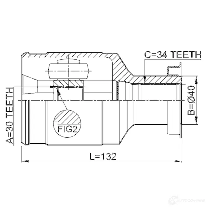 Шрус приводного вала, комплект FEBEST HN YB6D 3824590 2011maglh 4056111087009 изображение 1