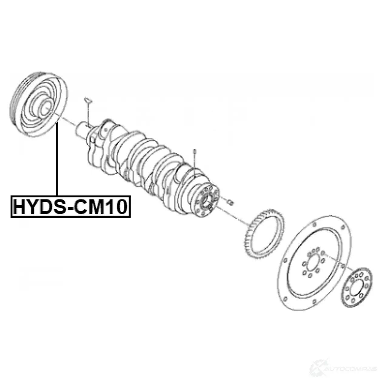 Ременный шкив, коленчатый вал FEBEST HYDS-CM10 1440023614 QF IHC1 изображение 1