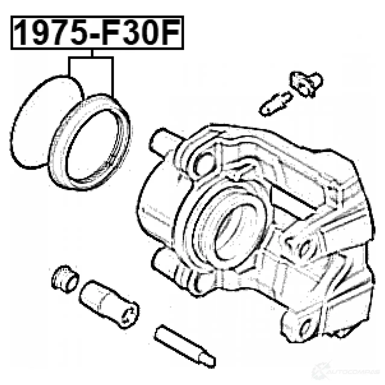 Ремкомплект, тормозной суппорт FEBEST 1975-F30F P0VM5 S6 1440023203 изображение 1