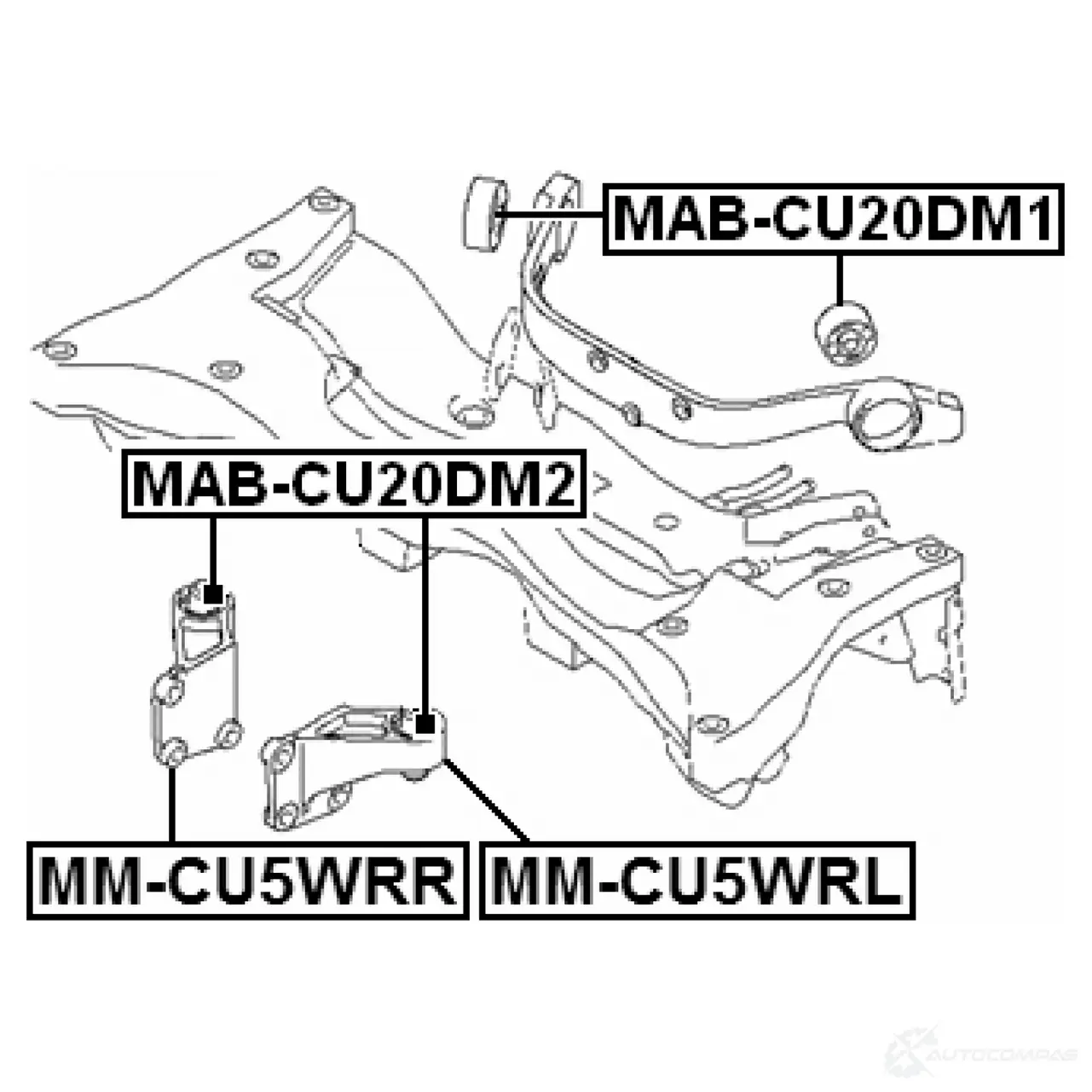 Крепление дифференциала FEBEST MVDC X 4056111029719 3827339 mabcu20dm1 изображение 1