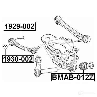 Гайка регулировки развала колёс FEBEST 1930002 3824557 B 5Q780 4056111119564 изображение 1