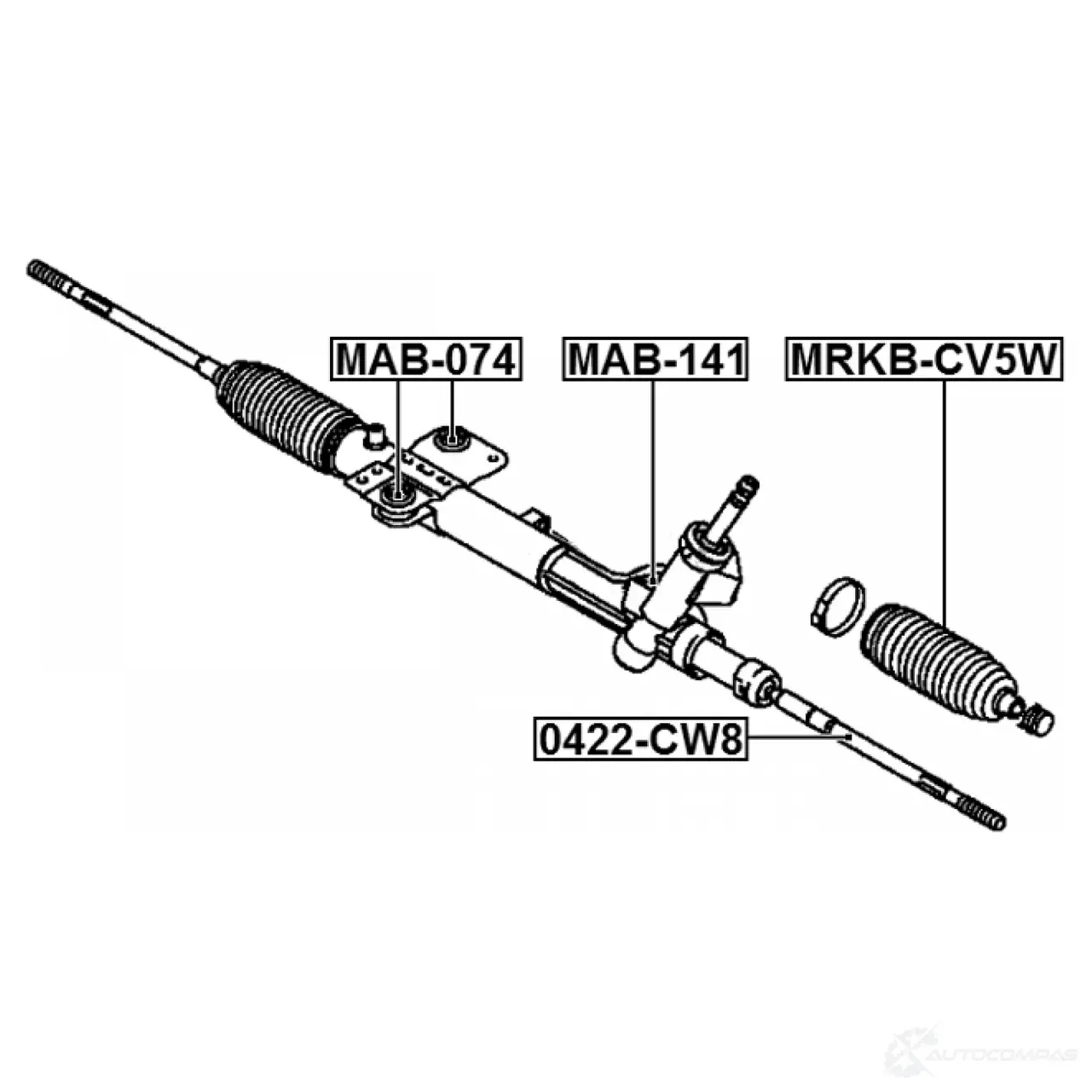 Крепление рулевой рейки FEBEST P8S HG4 4056111089768 3827307 mab141 изображение 1