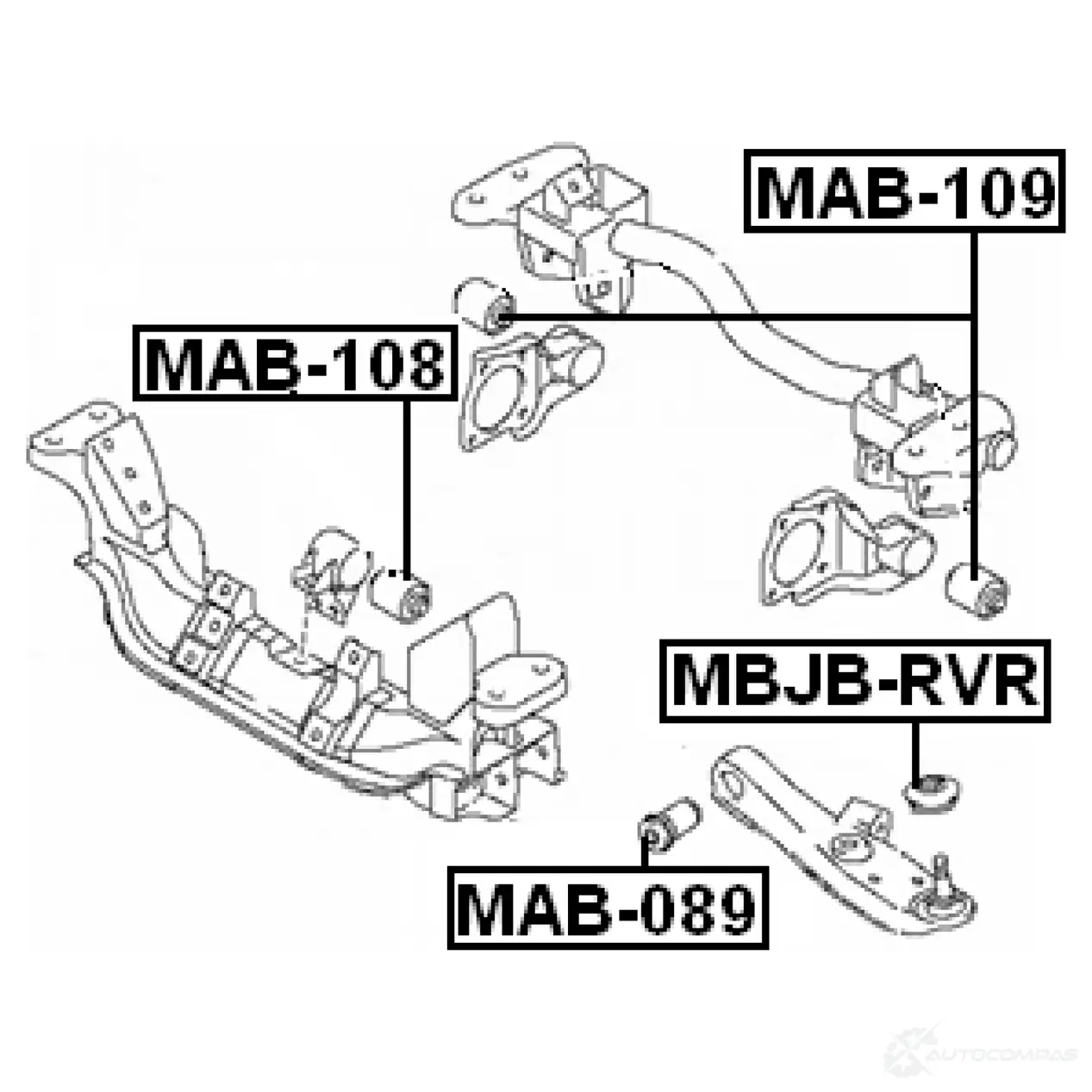 Крепление дифференциала FEBEST I3X YE5R 3827275 4056111029818 mab108 изображение 1