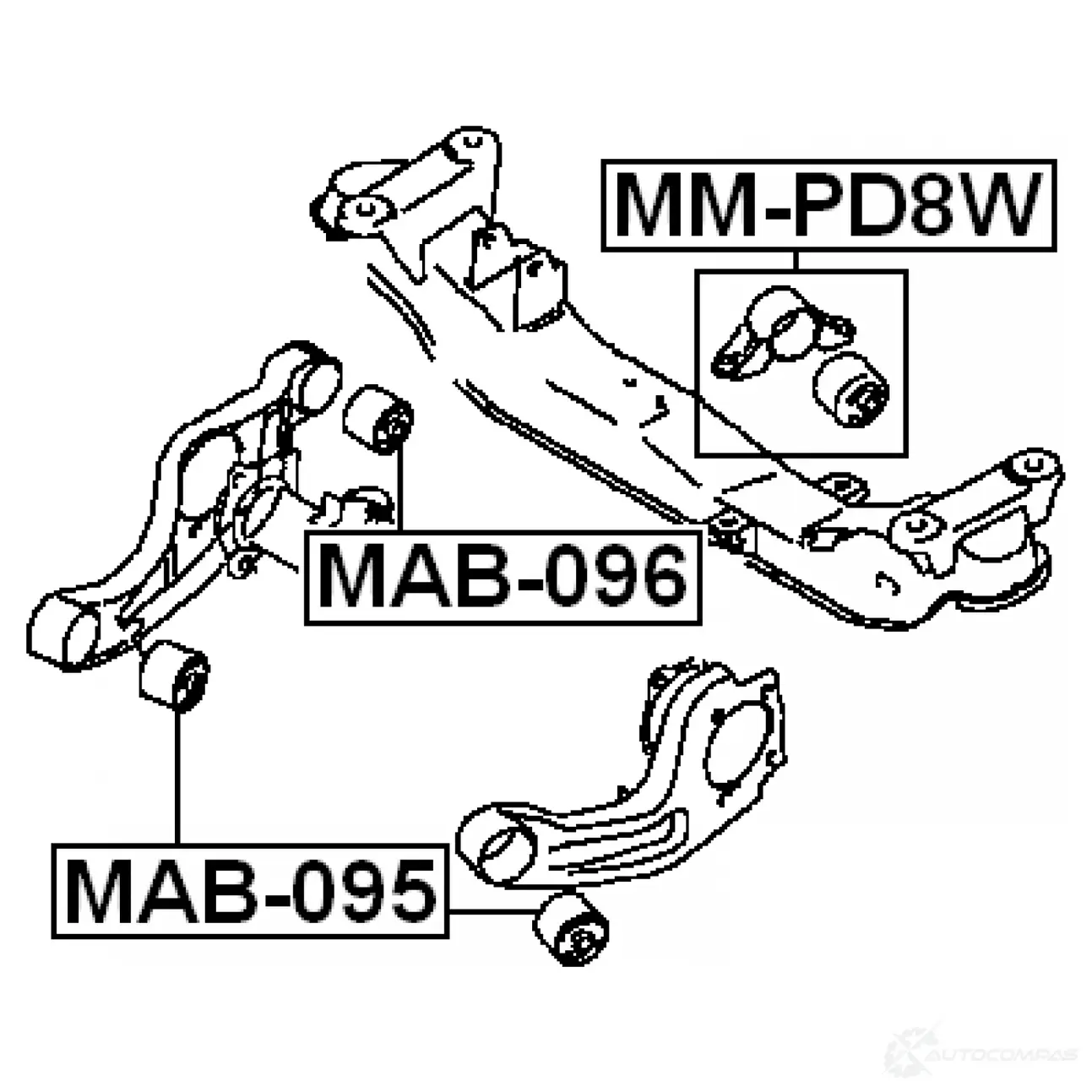 Крепление дифференциала FEBEST 4056111024363 VQ72I9 M 3827264 mab096 изображение 1