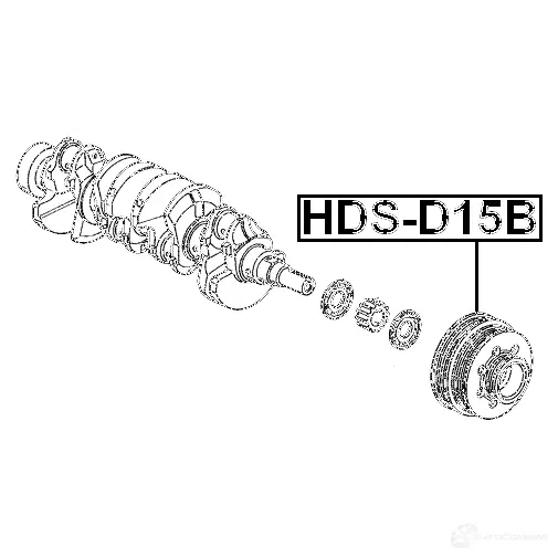 Шкив коленвала FEBEST 3826586 4056111015729 hdsd15b M1 EYVMG изображение 1
