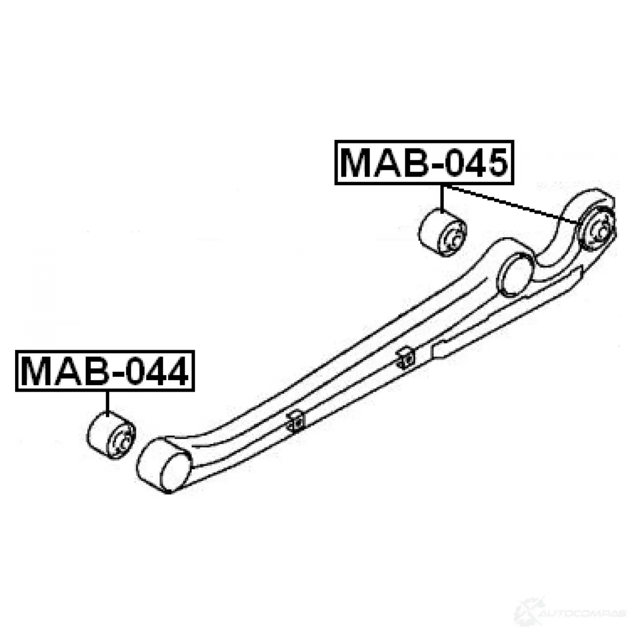 Сайлентблок FEBEST 3827222 4056111017556 mab045 BN 1UY изображение 1