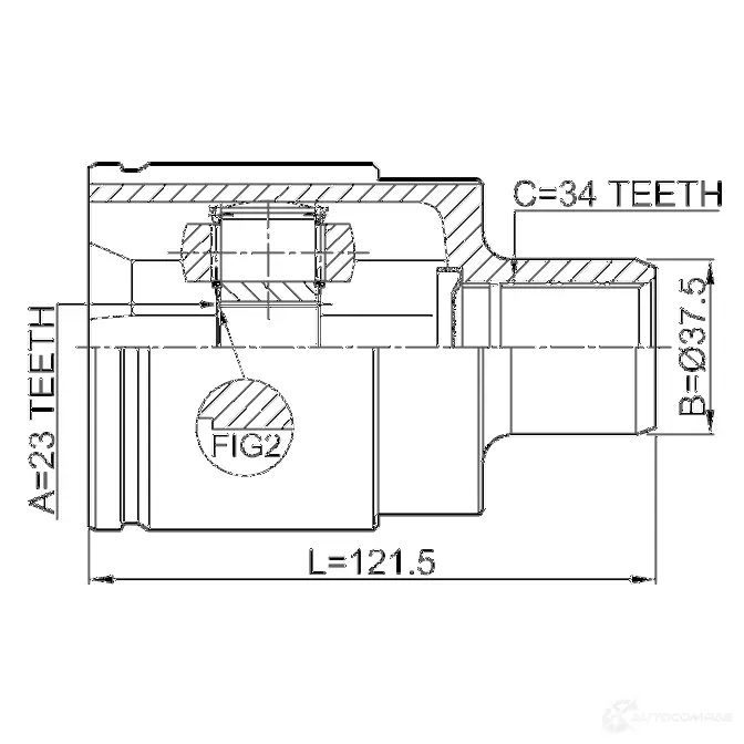 Шрус приводного вала, комплект FEBEST 2 5SKZ6V 1811asjrh 510593082 4056111100425 изображение 1