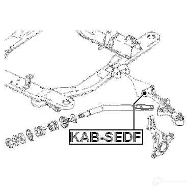 Сайлентблок FEBEST 6 35A7F kabsedf 3827048 4056111095295 изображение 1