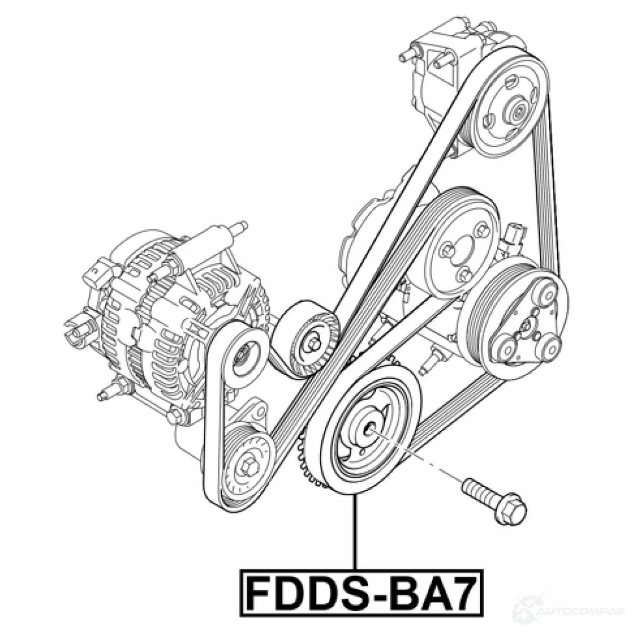 Ременный шкив, коленчатый вал FEBEST 1440023595 0HXN S FDDS-SEWA изображение 1