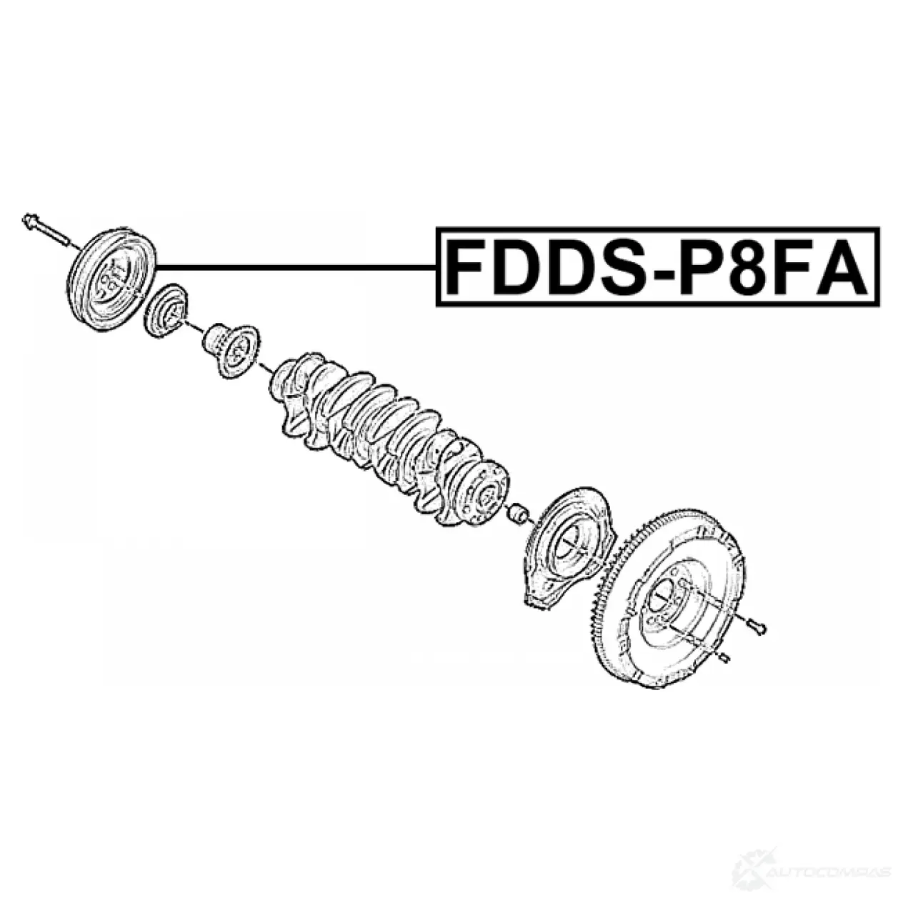 Ременный шкив, коленчатый вал FEBEST ZYJS U FDDS-P8FA 1440023594 изображение 1