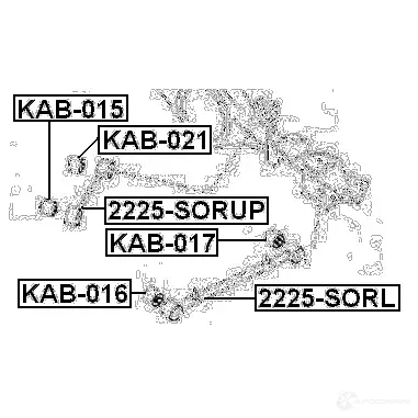 Сайлентблок FEBEST C6 R2X 3827027 4056111070094 kab021 изображение 1