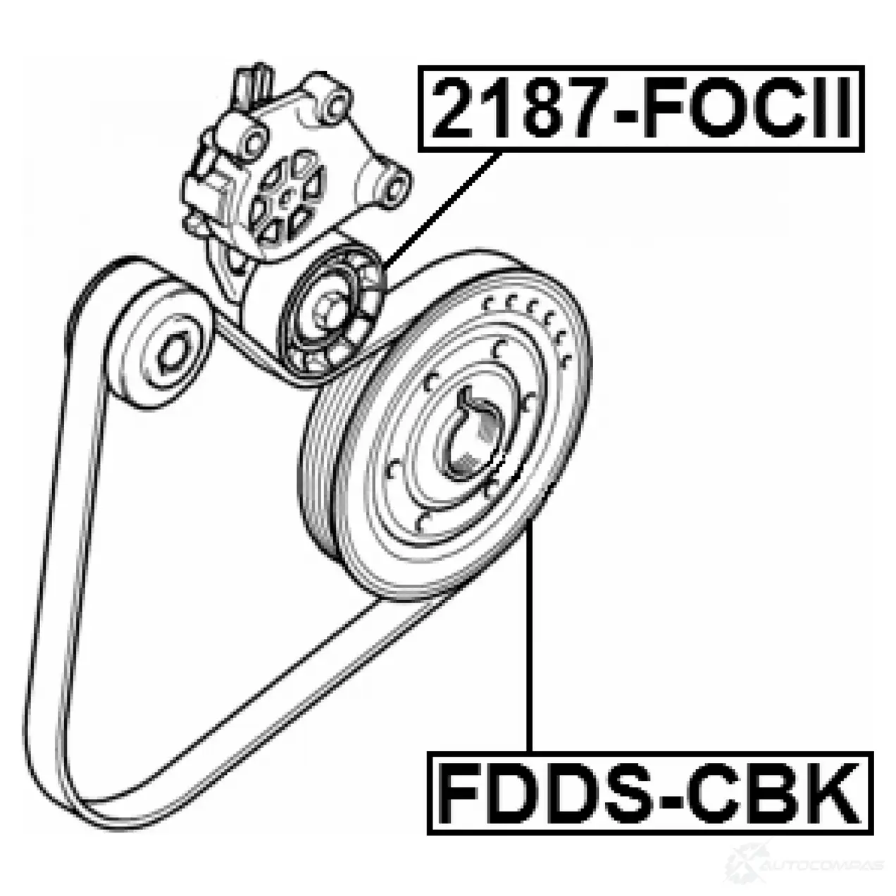 Ременный шкив, коленчатый вал FEBEST 1440023593 YP LHOT FDDS-CBK изображение 1