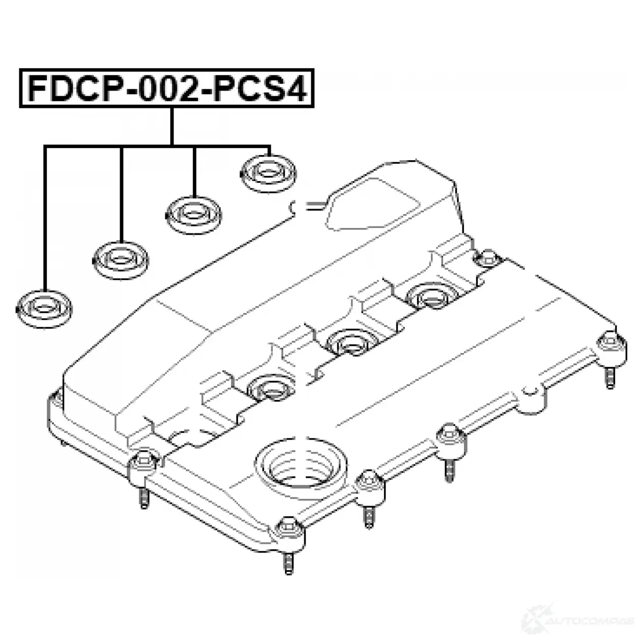 Кольцо кронштейна форсунки FEBEST POZC 22 fdcp002pcs4 1439160166 изображение 1