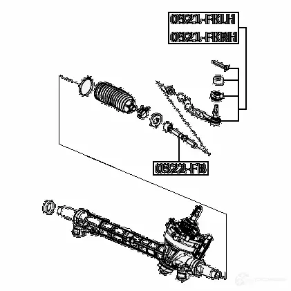 Рулевая тяга FEBEST 4056111117904 U X5U2 3822733 0322fb изображение 1