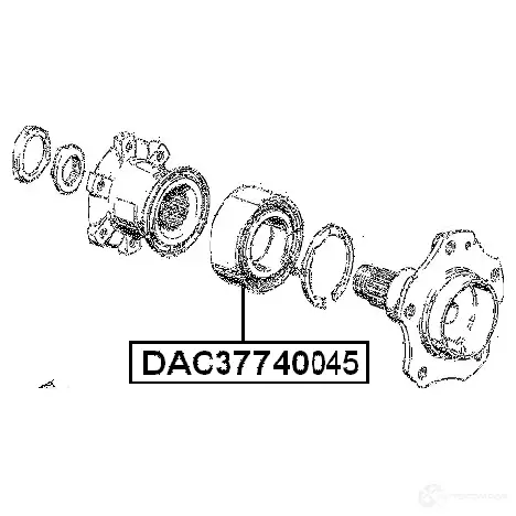 Ступица колеса FEBEST 4056111025216 1424415511 dac37740045 R4C2 T изображение 1