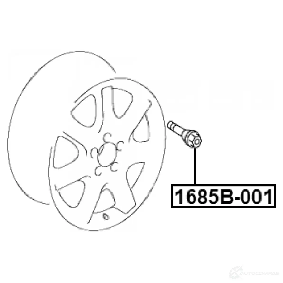 Шпилька колеса FEBEST 1685B-001 1440023116 3E JNG изображение 1