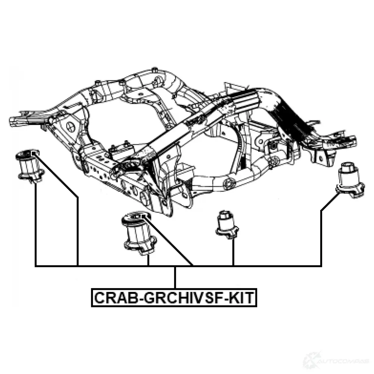 Сайлентблок задней балки FEBEST S2 PPZ 1438002939 crabgrchivsfkit изображение 1
