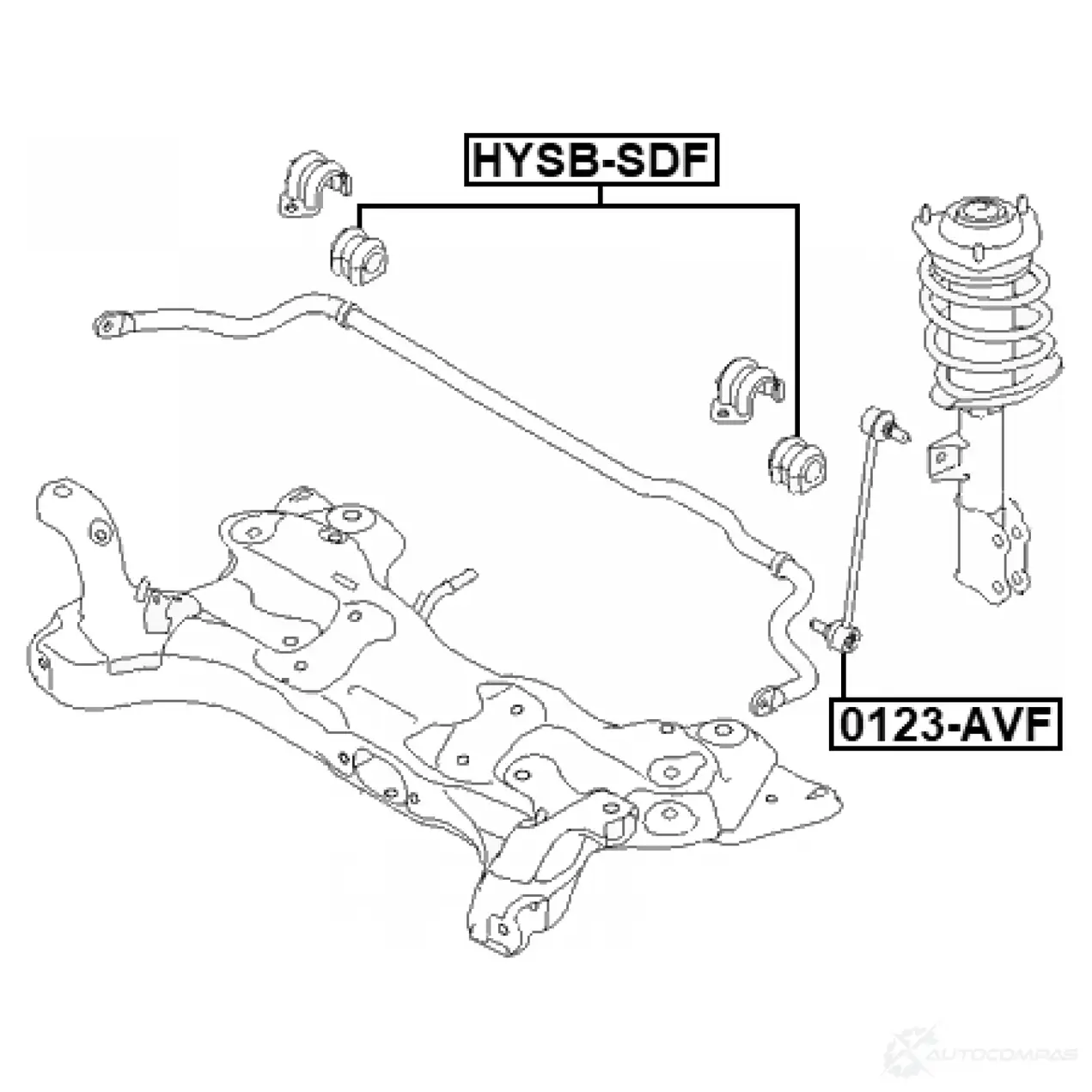 Опора, стабилизатор FEBEST BNGG G HYSB-SDF 1440024522 изображение 1
