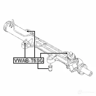 Крепление рулевой рейки FEBEST 1436948234 vwabt6sg 9BU HLR изображение 1