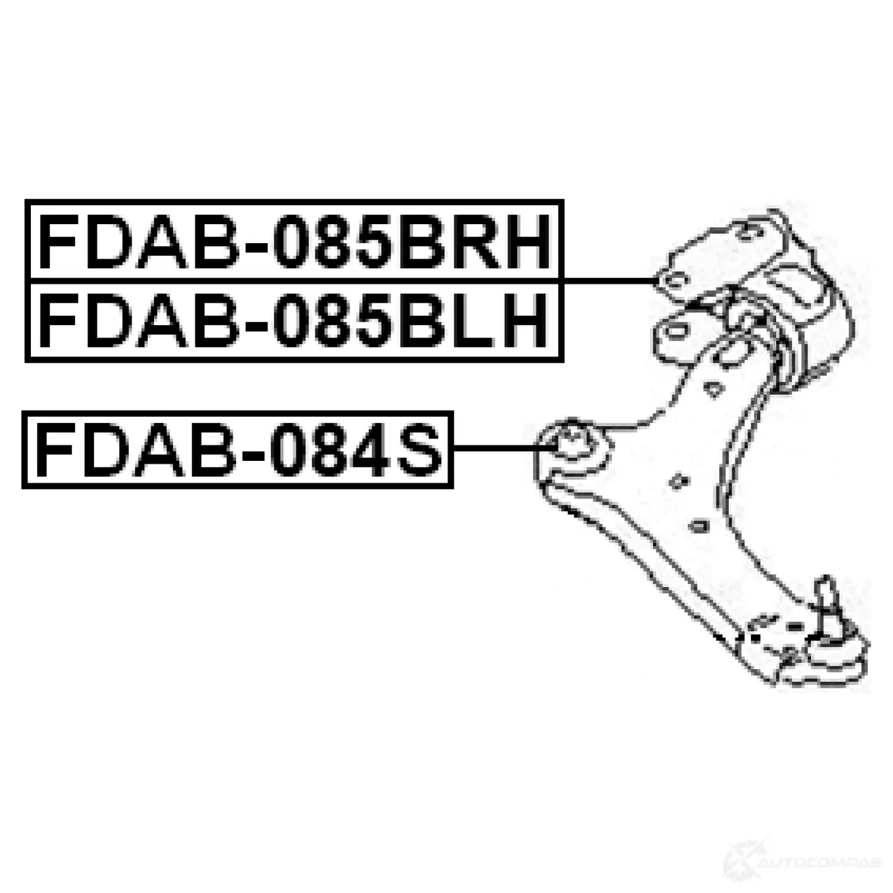 Сайлентблок FEBEST L1Q UP94 fdab085blh 1437432017 изображение 1