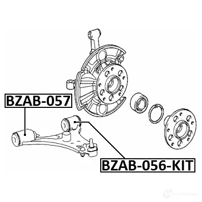 Сайлентблок FEBEST YG4 G2EC 4056111122069 1270603756 bzab056kit изображение 1