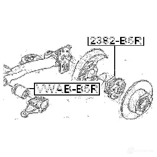 Сайлентблок задней балки FEBEST 3830521 P3TZ STB 4056111045276 vwabb5r изображение 1