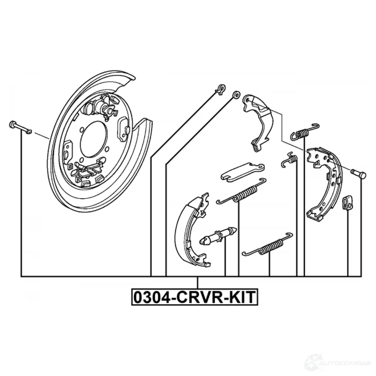 Комплектующие, стояночная тормозная система FEBEST DCC HB3 0304-CRVR-KIT 1440023958 изображение 1