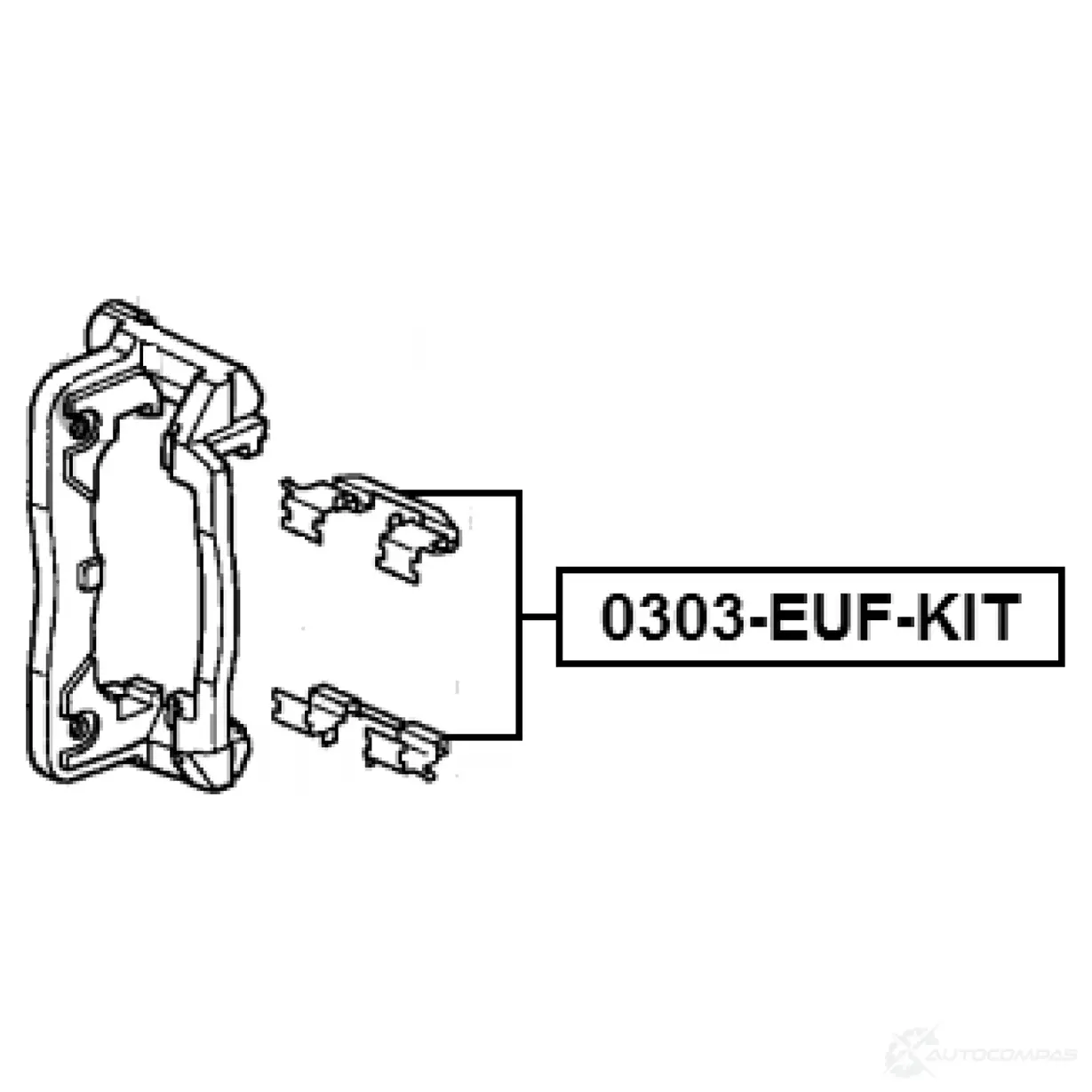 Комплектующие, колодки дискового тормоза FEBEST 0303-EUF-KIT 1440023955 PV0 WS6 изображение 1