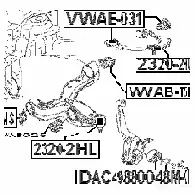 Сайлентблок FEBEST 7 WV7PA4 3830513 4056111116136 vwab031 изображение 1