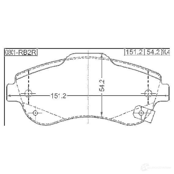 Тормозные колодки, комплект FEBEST 0301ref 4056111093642 SCMI U 3822599 изображение 1