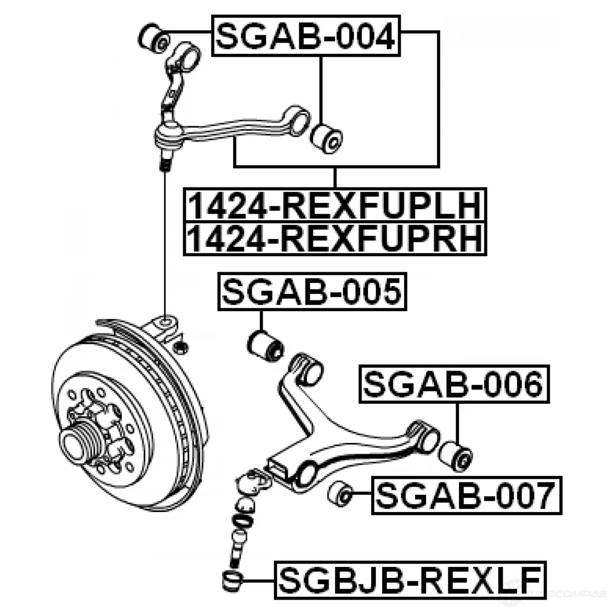 Рычаг FEBEST 1424rexfuprh QS8FG UK 1437426303 изображение 1