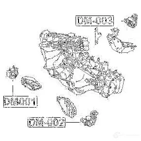 Подушка двигателя, опора FEBEST 3826187 4056111002873 EFBMF IM dm002 изображение 1